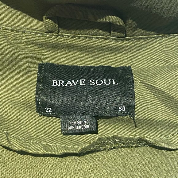 HOST PICK ✨ BRAVE SOUL 'Aiko' Khaki Green Military Belted Shirt Jacket AU 20-22 - Picture 6 of 6